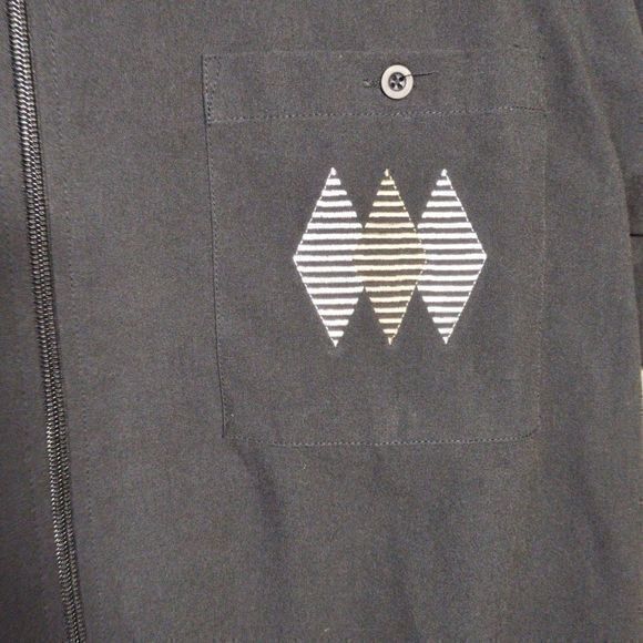 Vintage‎ John Blair 80’s/90’s Black Zipper Shirt Sz M - Picture 8 of 8